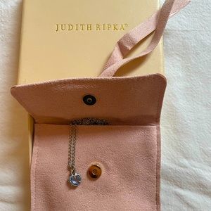 Judith Ripka Sterling Blue Topaz Necklace.